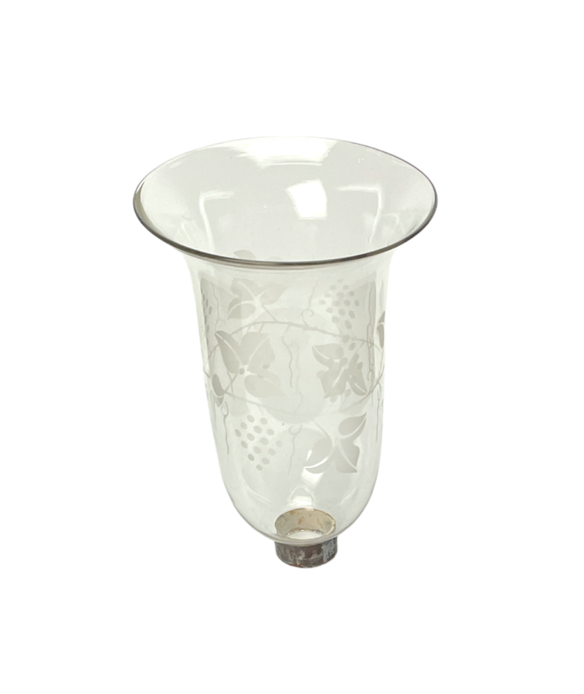 Clear Floral & Berry Hurricane Light Shade (42mm Base)